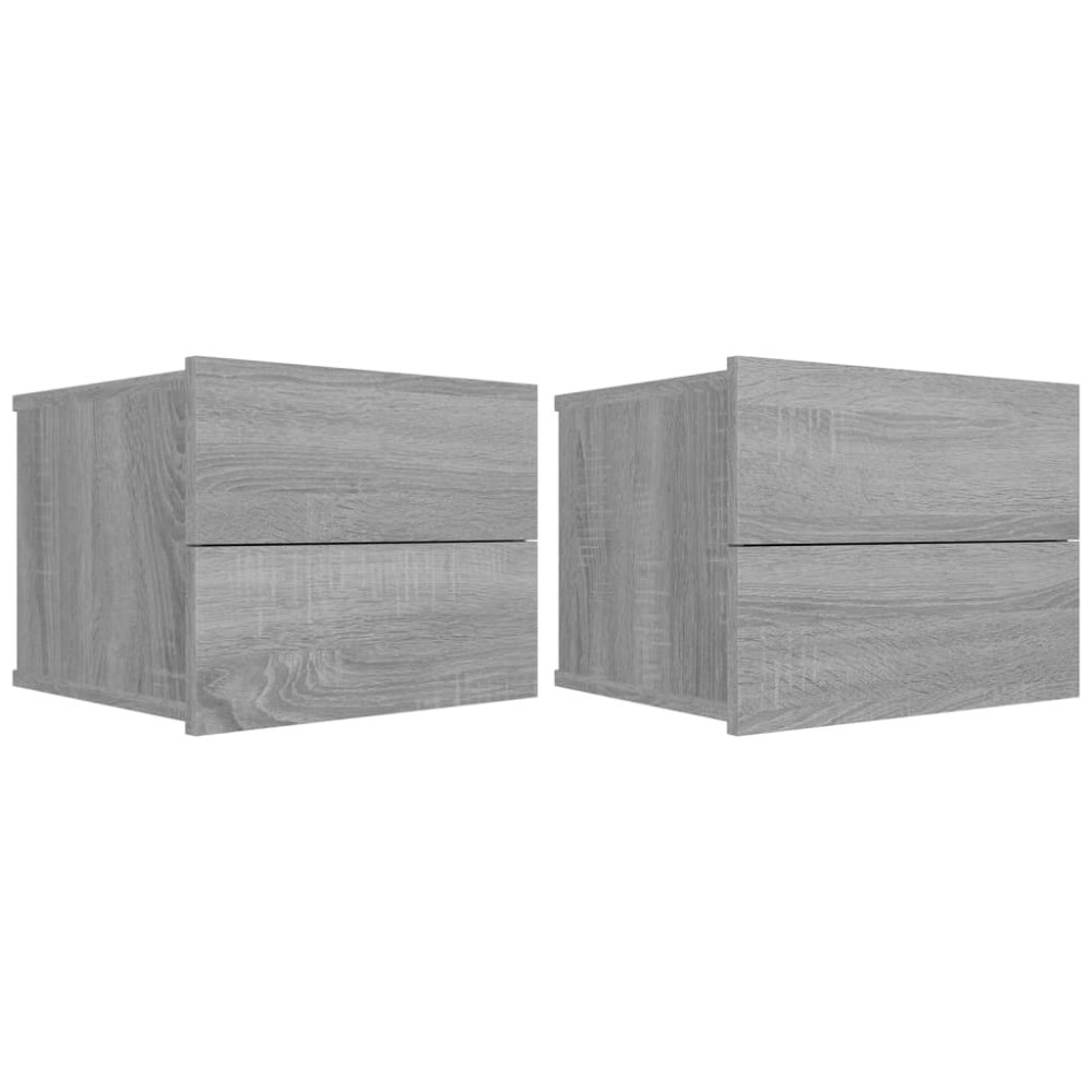 vidaXL Noptiere, 2 buc., gri sonoma, 40x30x30 cm, lemn prelucrat