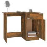 vidaXL Birou, stejar fumuriu, 100x50x76 cm, lemn prelucrat