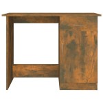 vidaXL Birou, stejar fumuriu, 100x50x76 cm, lemn prelucrat