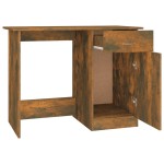 vidaXL Birou, stejar fumuriu, 100x50x76 cm, lemn prelucrat