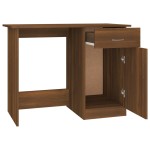 vidaXL Birou, stejar maro, 100x50x76 cm, lemn prelucrat