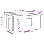vidaXL Măsuță de cafea, stejar maro, 100x60x42 cm, lemn prelucrat vidaXL Măsuță de cafea, stejar maro, 100x60x42 cm, lemn prelucrat