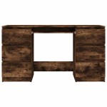 vidaXL Birou, stejar fumuriu, 140x50x77 cm, lemn prelucrat