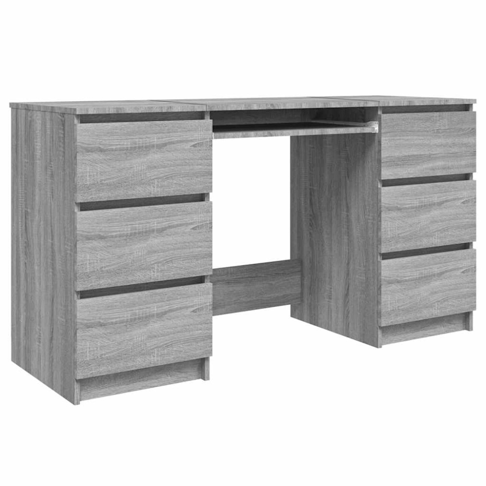 vidaXL Birou, gri sonoma, 140x50x77 cm, lemn prelucrat