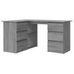 vidaXL Birou de colț, gri sonoma, 145x100x76 cm, lemn prelucrat