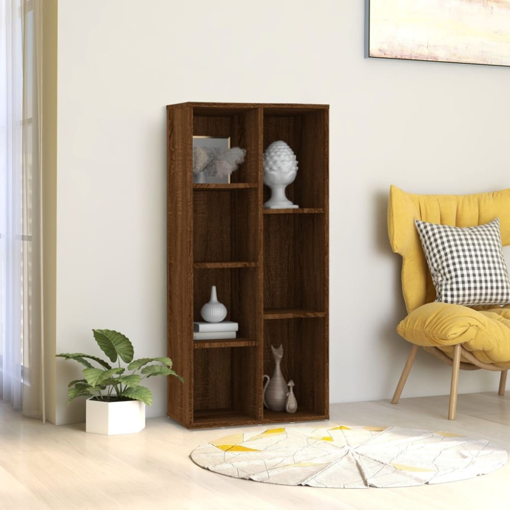 vidaXL Bibliotecă, stejar maro, 50x25x106 cm
