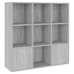 vidaXL Bibliotecă, gri sonoma, 98x30x98 cm