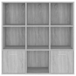 vidaXL Bibliotecă, gri sonoma, 98x30x98 cm