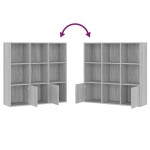 vidaXL Bibliotecă, gri sonoma, 98x30x98 cm