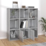 vidaXL Bibliotecă, gri sonoma, 98x30x98 cm