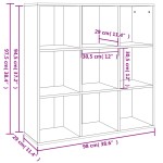 vidaXL Bibliotecă, gri sonoma, 98x29x97,5 cm