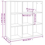 vidaXL Bibliotecă, gri sonoma, 98x29x97,5 cm vidaXL Bibliotecă, gri sonoma, 98x29x97,5 cm