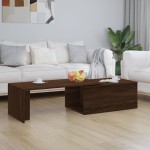 vidaXL Măsuță de cafea, stejar maro, 150x50x35 cm, lemn prelucrat vidaXL Măsuță de cafea, stejar maro, 150x50x35 cm, lemn prelucrat