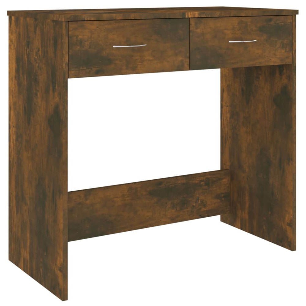 vidaXL Birou, stejar fumuriu, 80x40x75 cm, lemn prelucrat