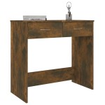 vidaXL Birou, stejar fumuriu, 80x40x75 cm, lemn prelucrat
