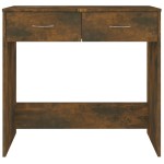 vidaXL Birou, stejar fumuriu, 80x40x75 cm, lemn prelucrat