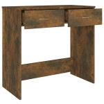 vidaXL Birou, stejar fumuriu, 80x40x75 cm, lemn prelucrat