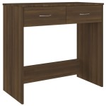 vidaXL Birou Stejar maro 80x40x75 cm Lemn prelucrat