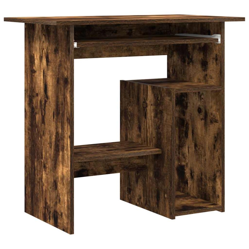 vidaXL Birou, stejar fumuriu, 80x45x74 cm, lemn prelucrat