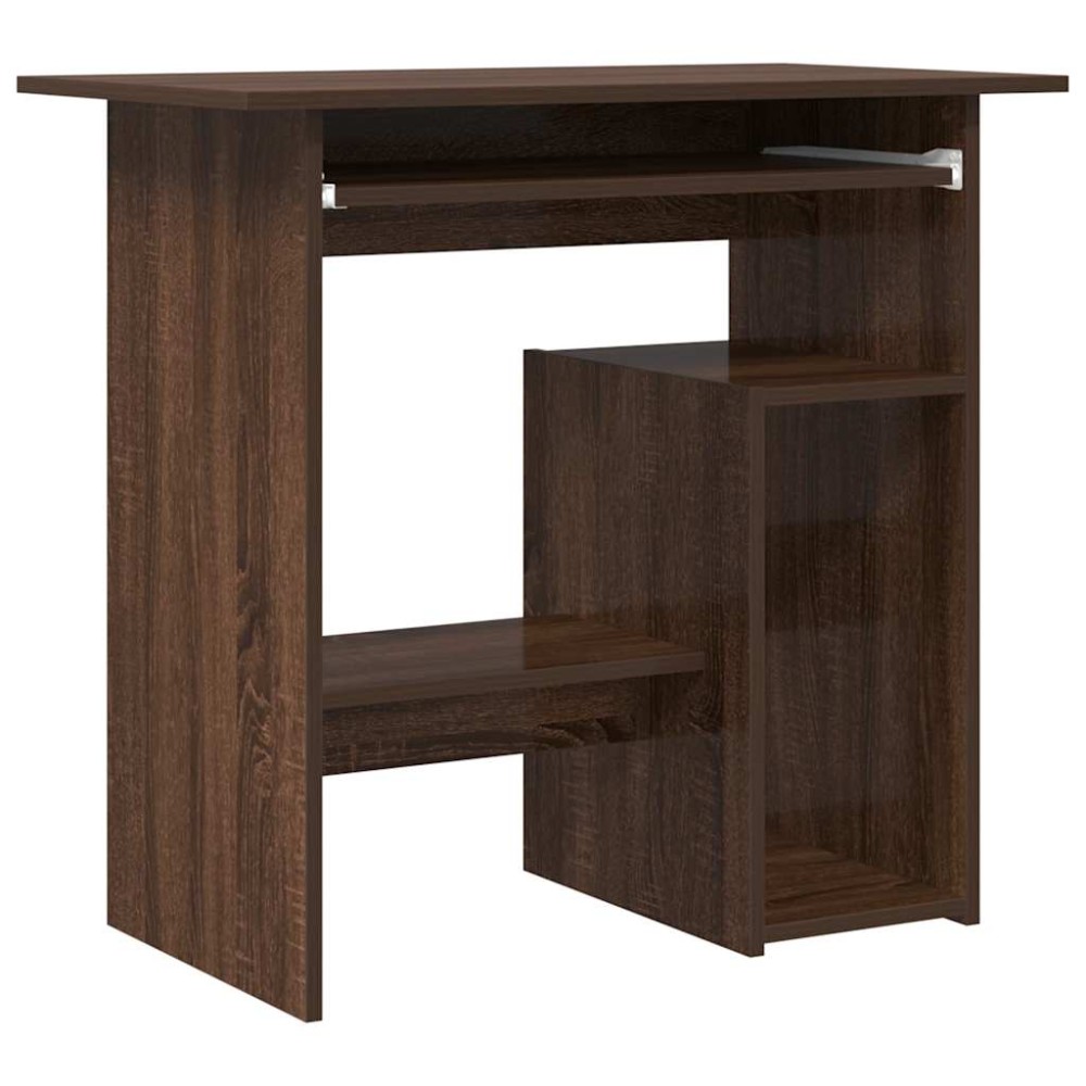 vidaXL Birou, stejar maro, 80x45x74 cm, lemn prelucrat