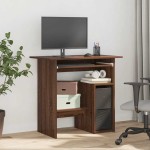 vidaXL Birou, stejar maro, 80x45x74 cm, lemn prelucrat