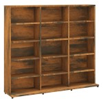 vidaXL Dulap CD-uri, stejar fumuriu, 100x23x89,5 cm, lemn prelucrat