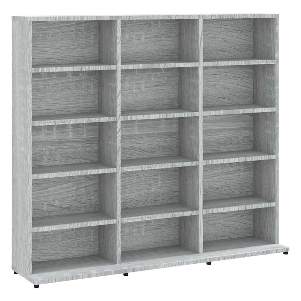 vidaXL Dulap CD-uri, sonoma gri, 100x23x89,5 cm, lemn prelucrat