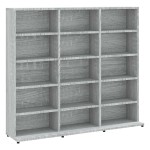 vidaXL Dulap CD-uri, sonoma gri, 100x23x89,5 cm, lemn prelucrat