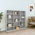 vidaXL Dulap CD-uri, sonoma gri, 100x23x89,5 cm, lemn prelucrat