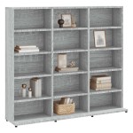 vidaXL Dulap CD-uri, sonoma gri, 100x23x89,5 cm, lemn prelucrat