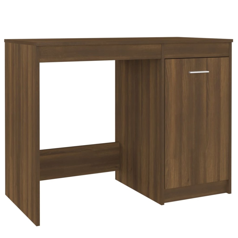 vidaXL Birou, stejar maro, 100x50x76 cm, lemn prelucrat