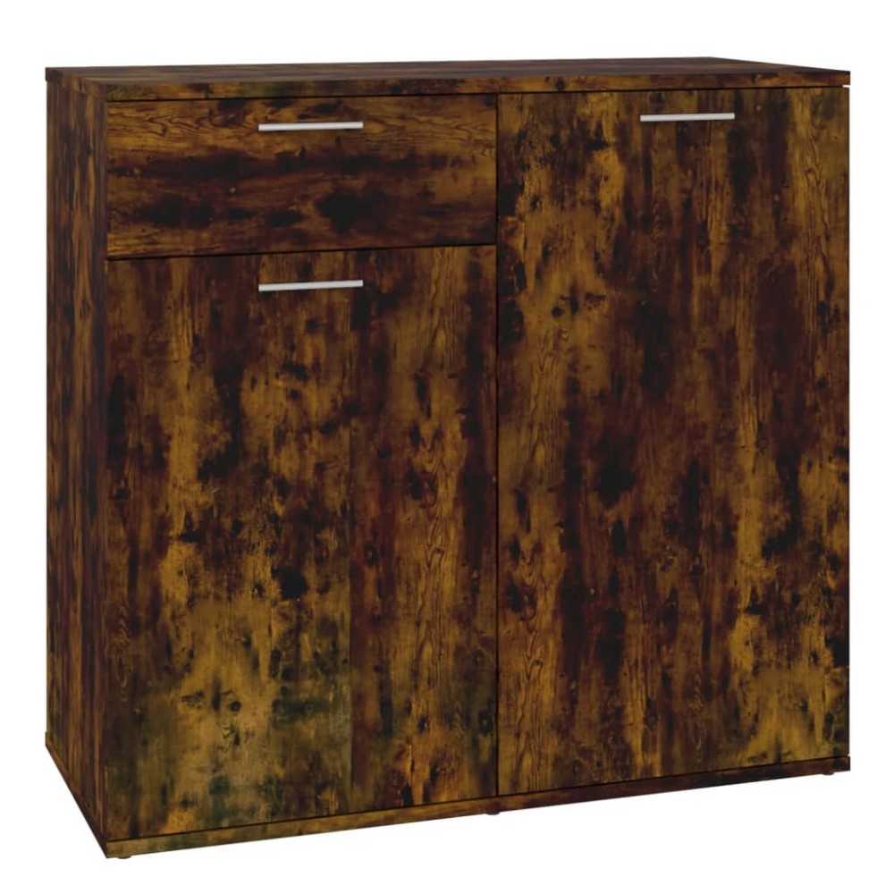 vidaXL Dulap, stejar fumuriu, 80x36x75 cm, lemn compozit
