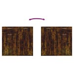 vidaXL Dulap, stejar fumuriu, 80x36x75 cm, lemn compozit
