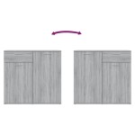vidaXL Dulap, sonoma gri, 80x36x75 cm, lemn compozit