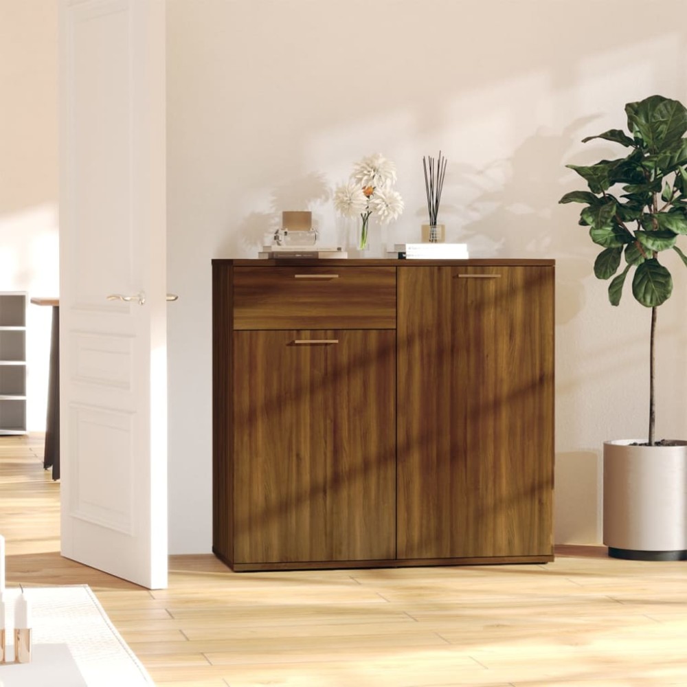 vidaXL Dulap, stejar maro, 80x36x75 cm, lemn compozit