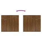 vidaXL Dulap, stejar maro, 80x36x75 cm, lemn compozit