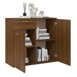 vidaXL Dulap, stejar maro, 80x36x75 cm, lemn compozit