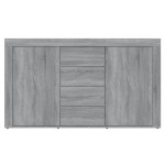 vidaXL Servantă, sonoma gri, 120x36x69 cm, lemn compozit