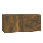 vidaXL Comodă TV, stejar fumuriu, 80x34x36 cm, lemn prelucrat