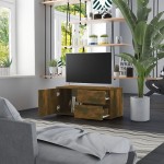 vidaXL Comodă TV, stejar fumuriu, 80x34x36 cm, lemn prelucrat