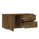 vidaXL Comodă TV, stejar fumuriu, 80x34x36 cm, lemn prelucrat