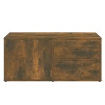 vidaXL Comodă TV, stejar fumuriu, 80x34x36 cm, lemn prelucrat