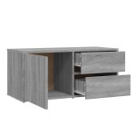 vidaXL Comodă TV, gri sonoma, 80x34x36 cm, lemn compozit vidaXL Comodă TV, gri sonoma, 80x34x36 cm, lemn compozit