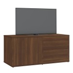vidaXL Comodă TV, stejar maro, 80x34x36 cm, lemn prelucrat vidaXL Comodă TV, stejar maro, 80x34x36 cm, lemn prelucrat