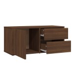 vidaXL Comodă TV, stejar maro, 80x34x36 cm, lemn prelucrat vidaXL Comodă TV, stejar maro, 80x34x36 cm, lemn prelucrat
