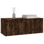 vidaXL Comodă TV, stejar fumuriu, 80x34x30 cm, lemn prelucrat