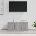 vidaXL Comodă TV, gri sonoma, 80x34x30 cm, lemn compozit vidaXL Comodă TV, gri sonoma, 80x34x30 cm, lemn compozit
