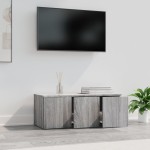 vidaXL Comodă TV, gri sonoma, 80x34x30 cm, lemn compozit vidaXL Comodă TV, gri sonoma, 80x34x30 cm, lemn compozit