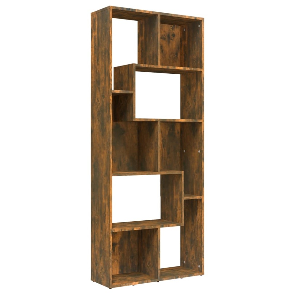 vidaXL Bibliotecă, stejar fumuriu, 67x24x161 cm, lemn prelucrat