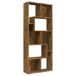 vidaXL Bibliotecă, stejar fumuriu, 67x24x161 cm, lemn prelucrat vidaXL Bibliotecă, stejar fumuriu, 67x24x161 cm, lemn prelucrat